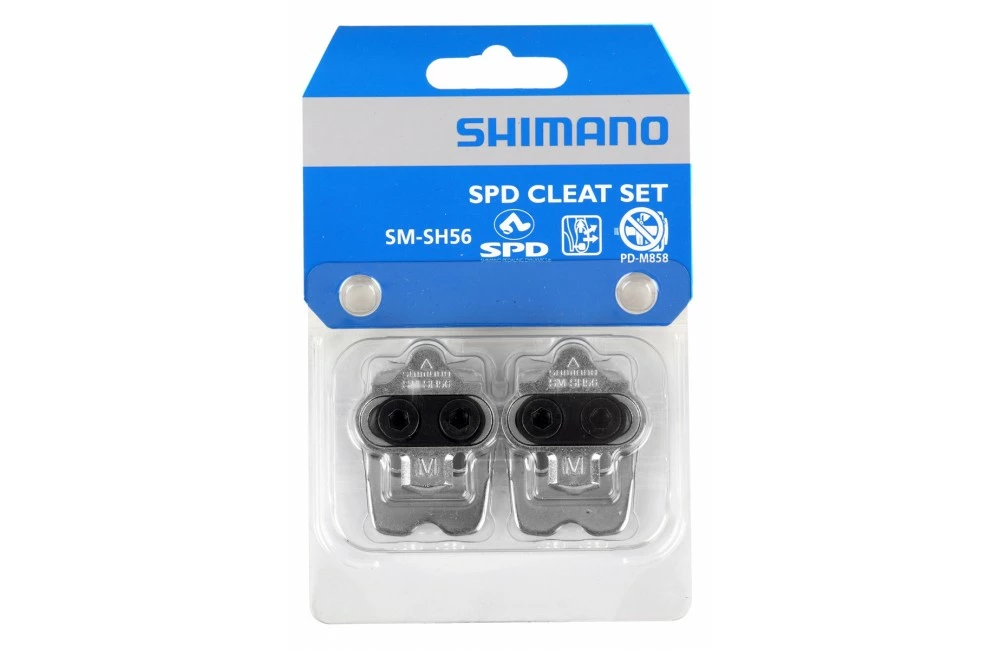 Paire De Cales VTT Shimano SM-SH56 SPD Multidirectionnel + Plaque Argent 3 Paire De Cales VTT Shimano SM-SH56 SPD Multidirectionnel + Plaque Argent